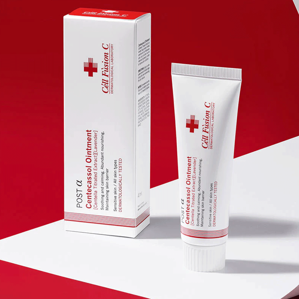 Cell Fusion C Centecassol Ointment 40ml - Korean Skin Repair Cream for Dry, Damaged Skin - Perfect for Night Care & Post-Procedure Recovery