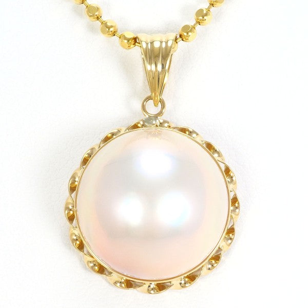 18K Yellow Gold Semi-Round Pearl Necklace for Women - Elegant Pearl Jewelry Gift for Wedding, Anniversary & Special Occasions