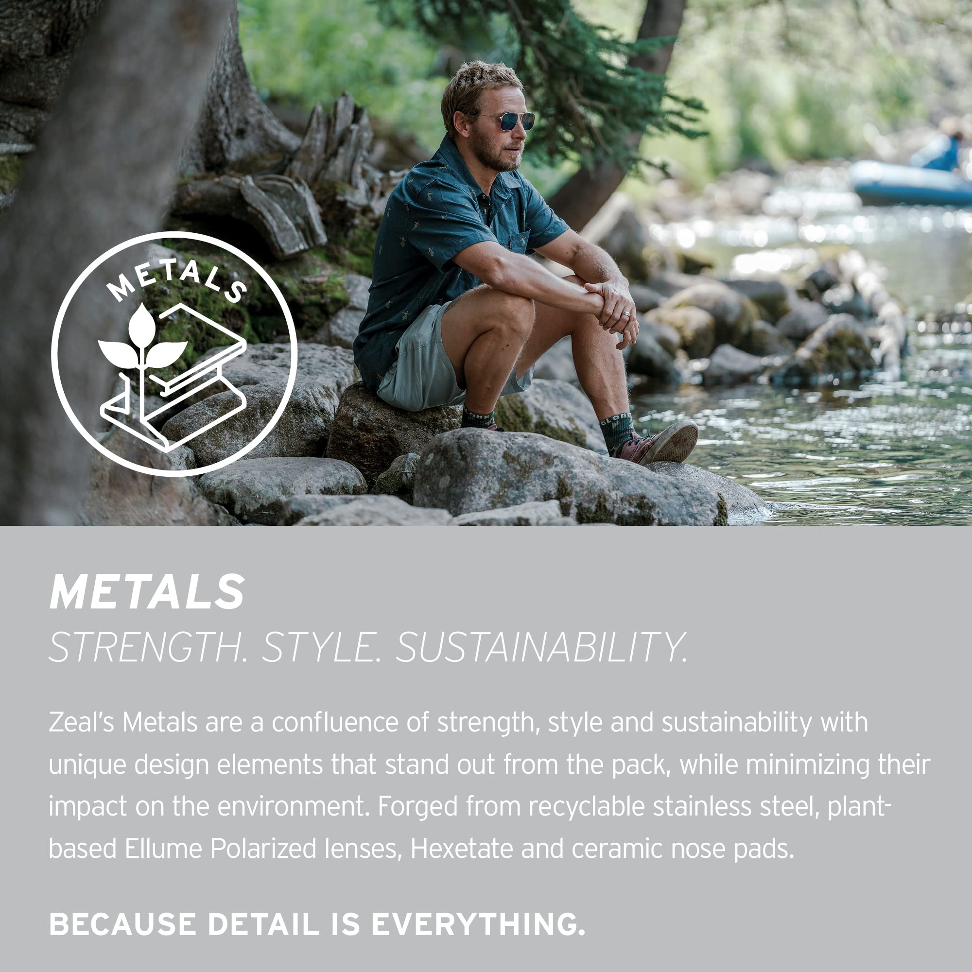 Zeal Optics Pescadero Square Aviator Polarized Sunglasses for Men & Women - UV Protection, Anti-Glare, Lightweight Frame - Perfect for Driving, Fishing & Outdoor Activities