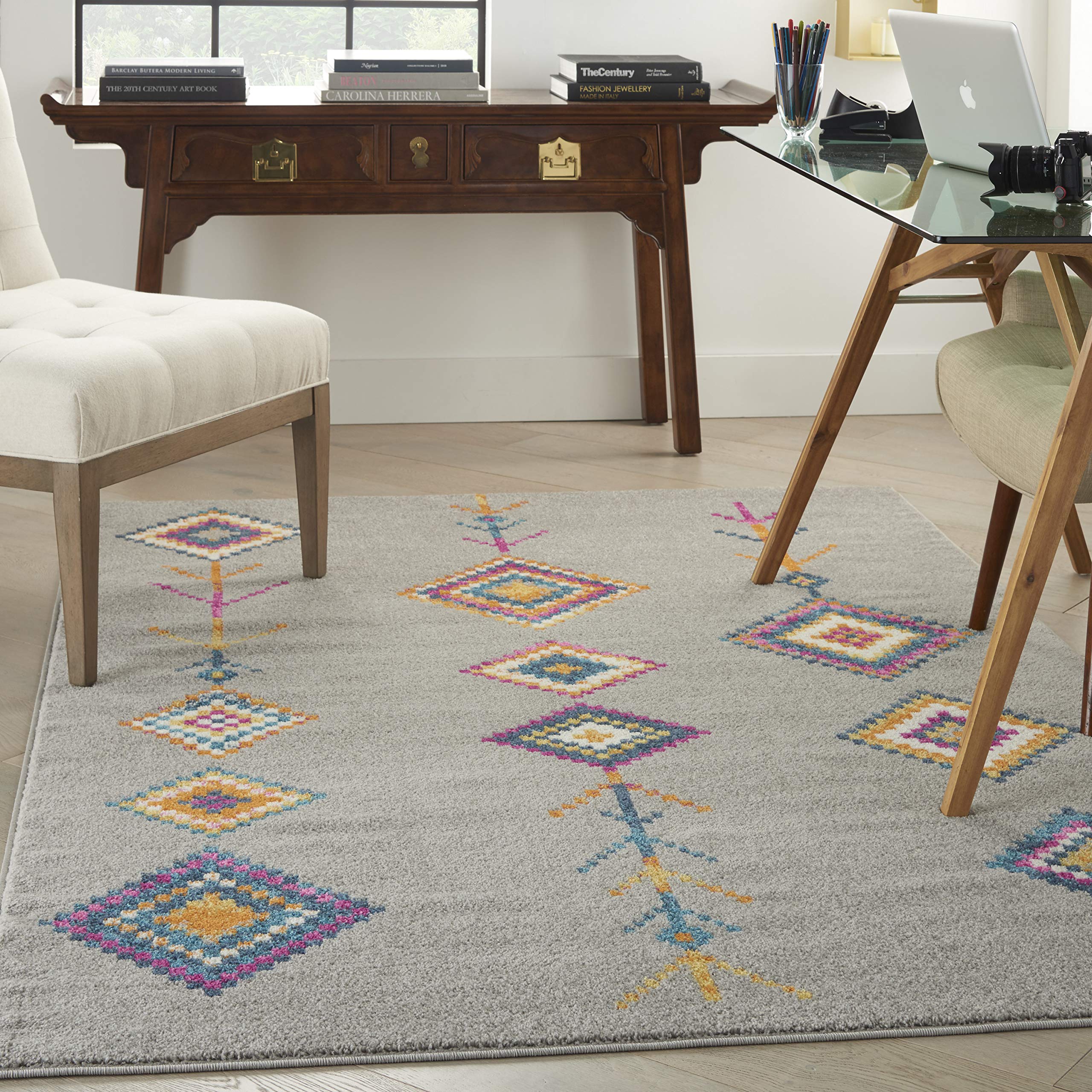 Nourison Passion Bohemian Grey/Multi 2'2