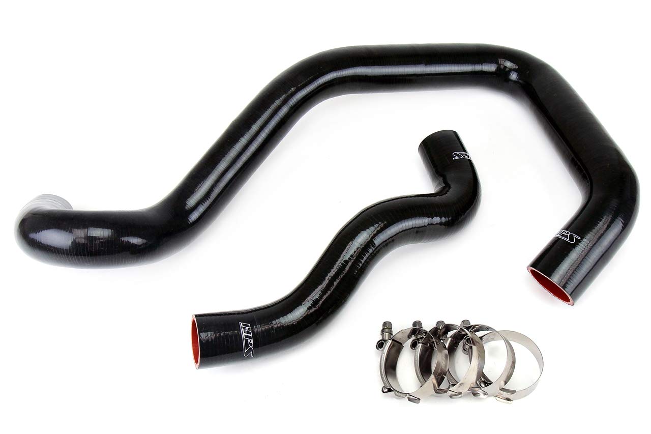 HPS 57-1214-BLK Black Silicone Radiator Hose Kit - High Performance Coolant Hose Replacement for Improved Engine Cooling - Perfect for Car, Truck & SUV Upgrades