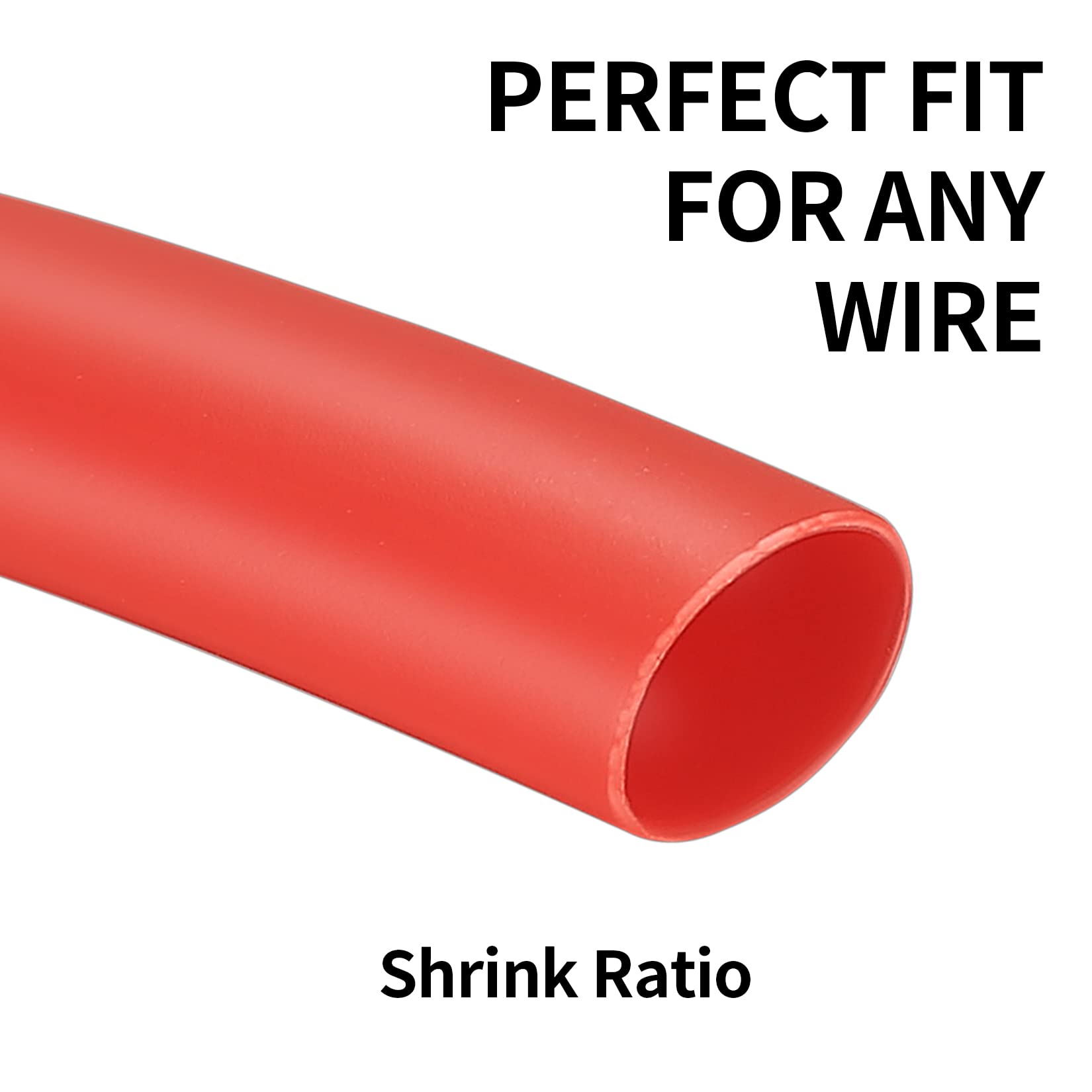 300 Pcs Heat Shrink Tubing Kit - 3:1 Ratio Adhesive Lined, Marine Grade, Waterproof & Insulated - for Automotive, Industrial, Marine & Electrical Wiring Repair - Black & Red Heat Shrink Wrap Tubes (Great for Wire Connections, Cable Management & DIY Projects)