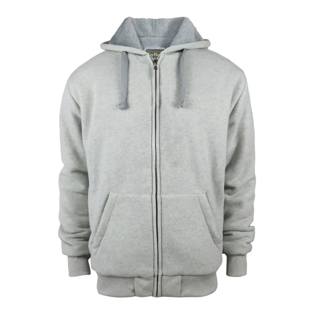 Men's Sherpa Lined Full Zip Hoodie - Warm Fleece Jacket for Winter - Cozy Pullover for Outdoor Activities & Casual Wear