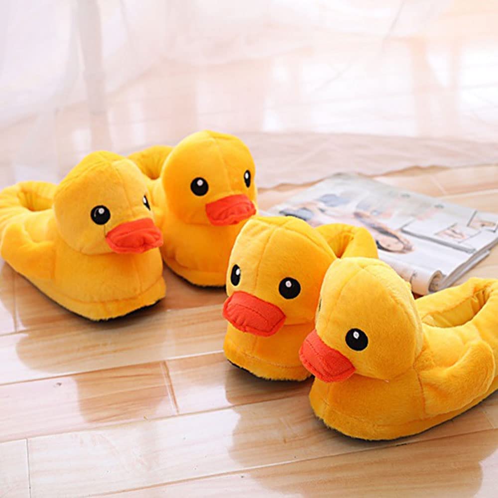 Women's Duck Slippers - Cute Rubber Duck Cartoon House Shoes for Winter Warmth | Cozy Indoor & Outdoor Wear for Home, Dorm, and Gift Giving