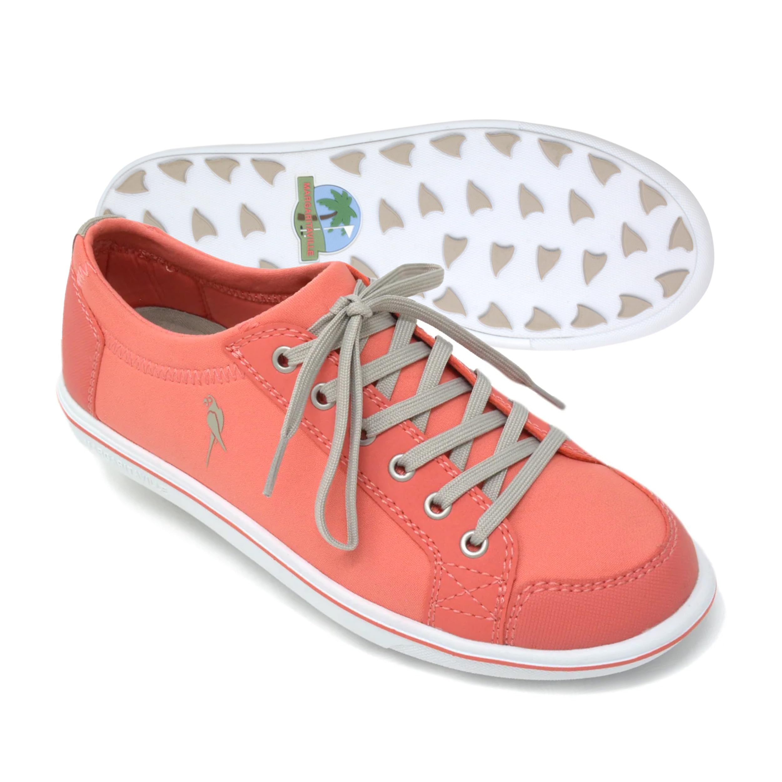 Margaritaville The Birdie Women's Spikeless Golf Shoes - Comfortable Ladies Golf Footwear with Rubber Toe Guard & Stability Heel Frame - Athletic Lace-Up Shoes for Walking Courses & Casual Wear