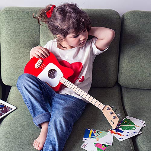 Loog Mini Acoustic 3-String Kids Guitar for Beginners Ages 3+ with Learning App & Lessons - Perfect for Toddler Music Education, Birthday Gifts & Early Childhood Development