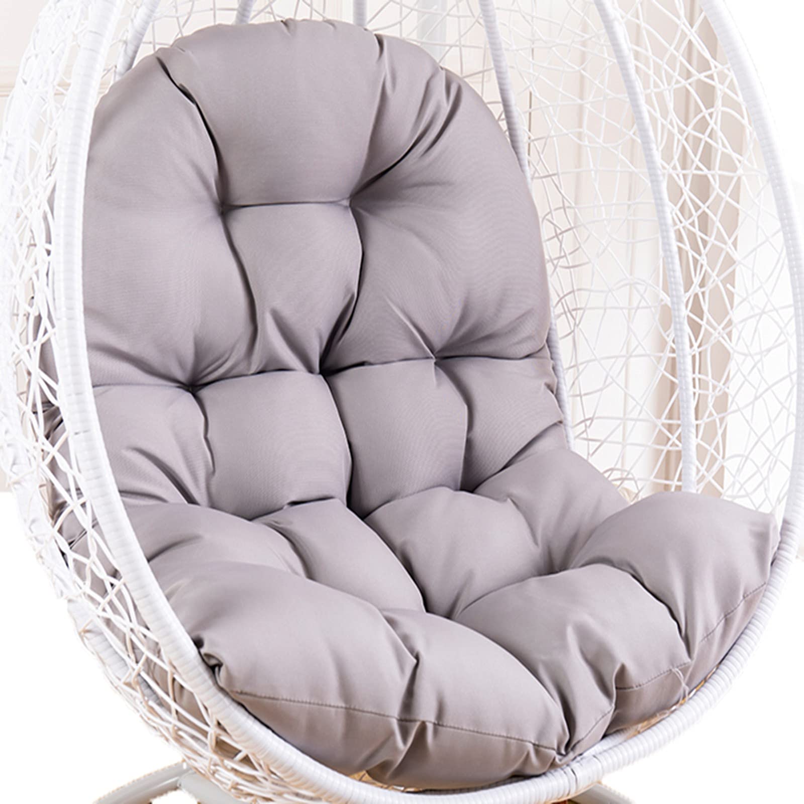 SXFYHXY Hanging Egg Chair Cushion - Outdoor Swing Chair Seat Replacement, Waterproof & Sun-Resistant Patio Furniture Cushion Cover - Perfect for Garden, Balcony, and Backyard Relaxation