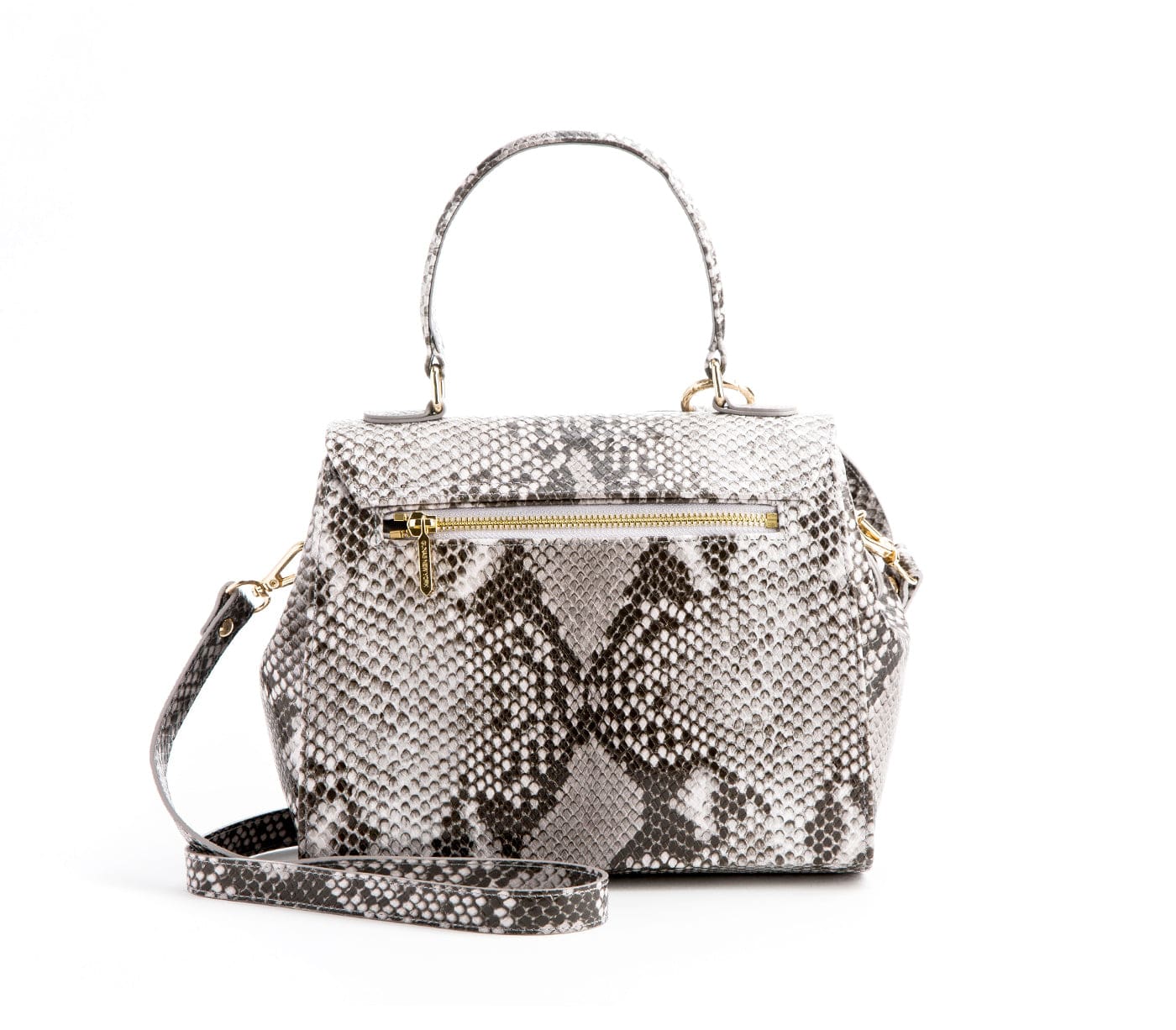 Vegan Leather Handbag for Women - Stylish Cottontail Crossbody Purse in Black & White Snake Print | Perfect for Work, Travel & Everyday Use