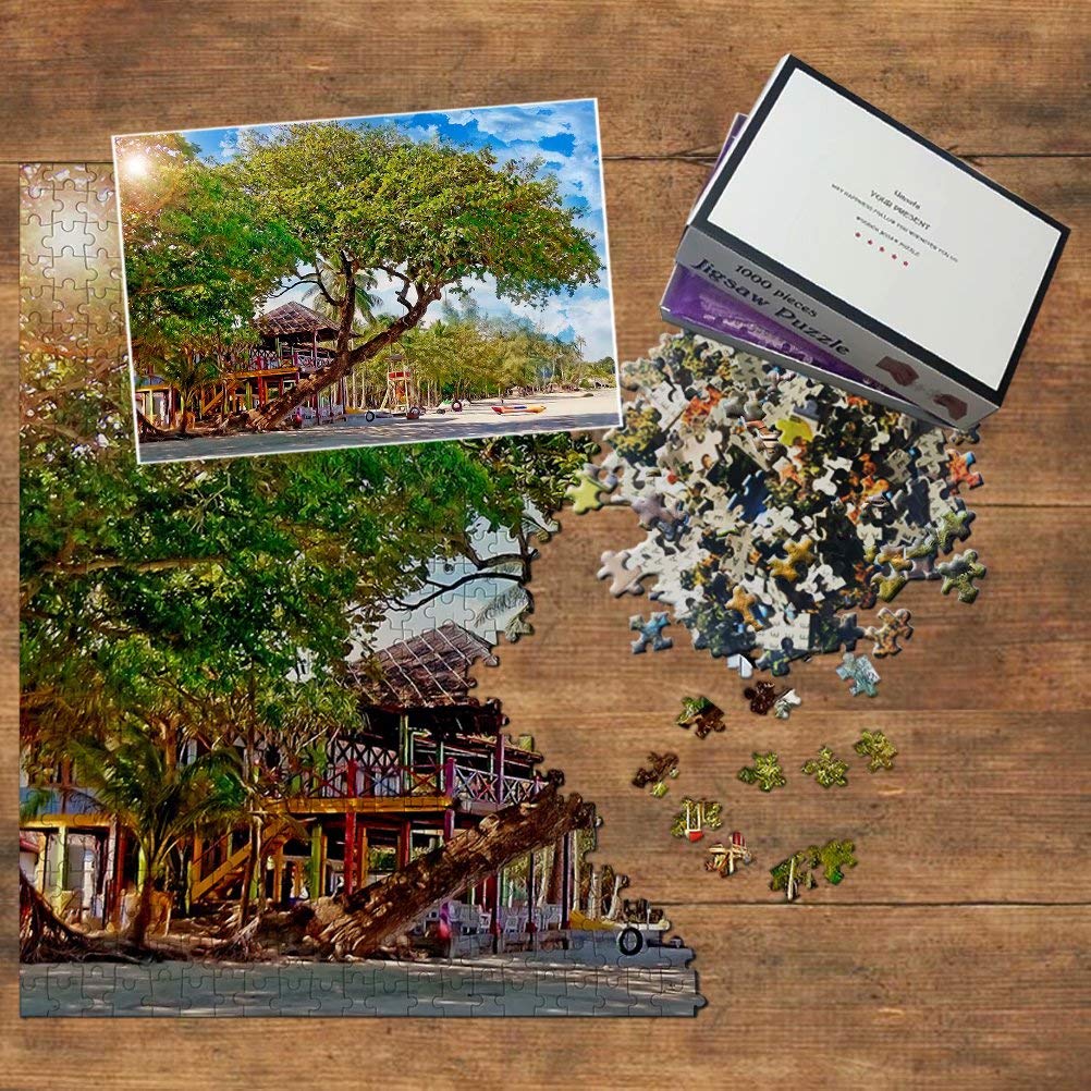 1000-Piece Indonesia Bintan Island Wooden Jigsaw Puzzle - Scenic Travel Souvenir & Artwork for Adults, Home Decor & Family Game Night