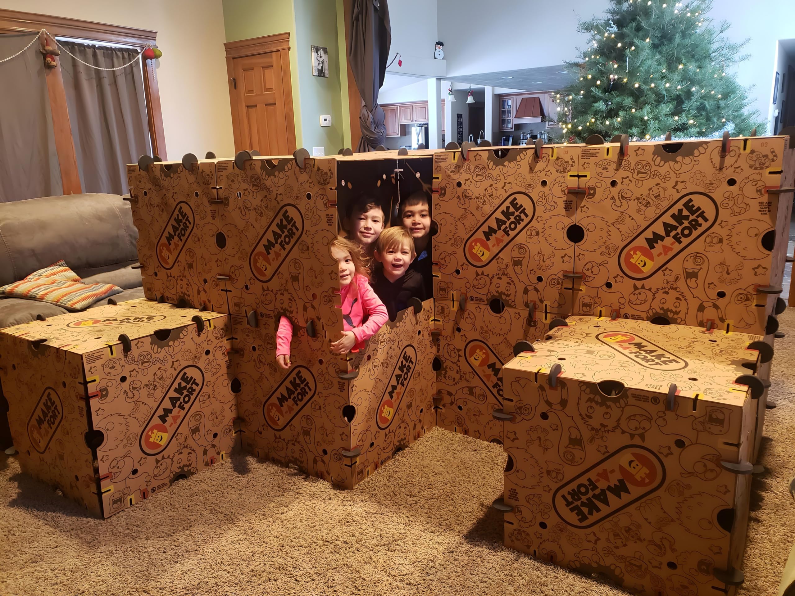 Best Building Kit for Kids - Giant Indoor Forts Construction Set - Screen-Free Creative Play - Durable & Reusable Fort Building Toys - Made in USA - Perfect for Playrooms, Birthday Parties & Family Bonding Activities