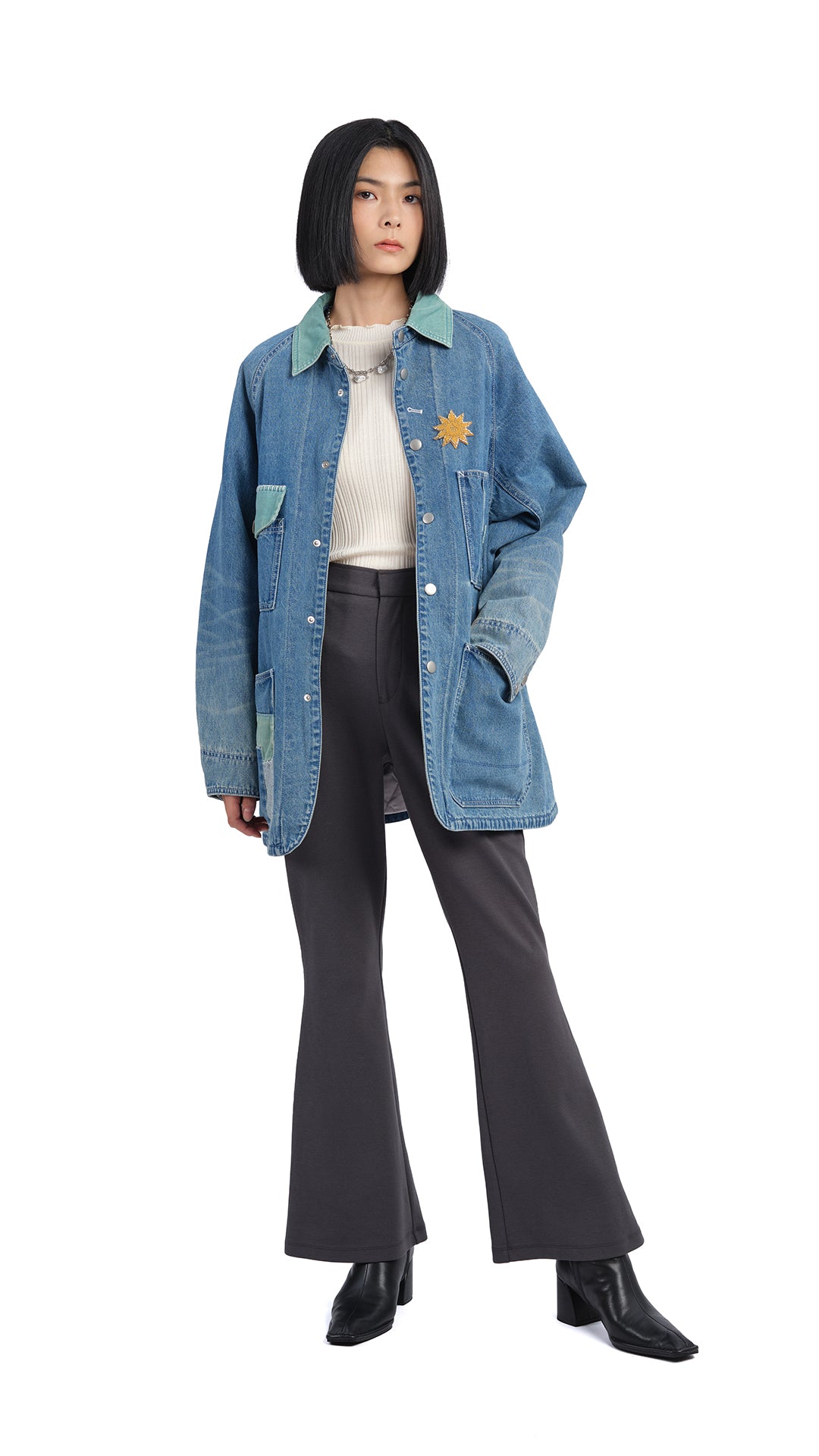 Trendy Idol Pants for Women - High Waisted Stretchy Comfortable Casual Trousers - Perfect for Daily Wear, Work, and Street Style Fashion