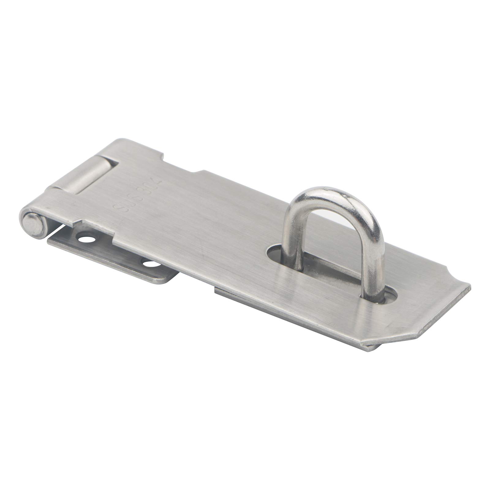 6 Pack 4 Inch Stainless Steel Padlock Hasp Latch - Heavy Duty Security Door Clasp with Screws for Furniture, Cabinet, Drawer, Cupboard & Closet - Perfect for Home, Office & Storage Security