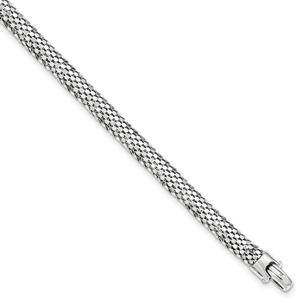 Sterling Silver Mesh Necklace for Women - Elegant Layering Chain Jewelry Gift for Birthday, Anniversary & Everyday Wear