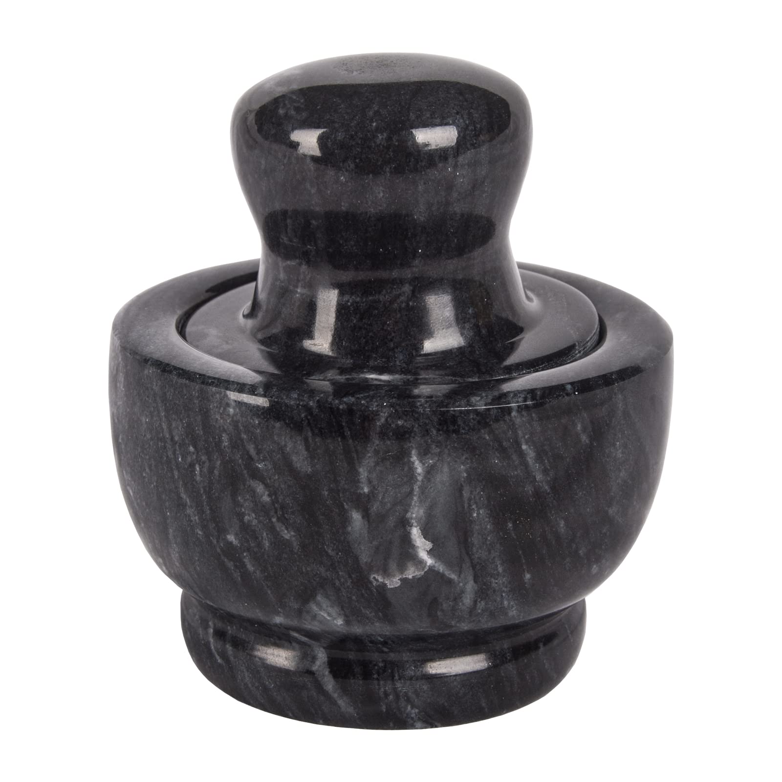 Premium Marble Mortar and Pestle Set - 3.7 Inch Mushroom-Shaped Pill Crusher, Spice Grinder & Manual Coffee Grinder (1/2 Cup Capacity) - Perfect for Kitchen, Pharmacy & Herbal Medicine Preparation