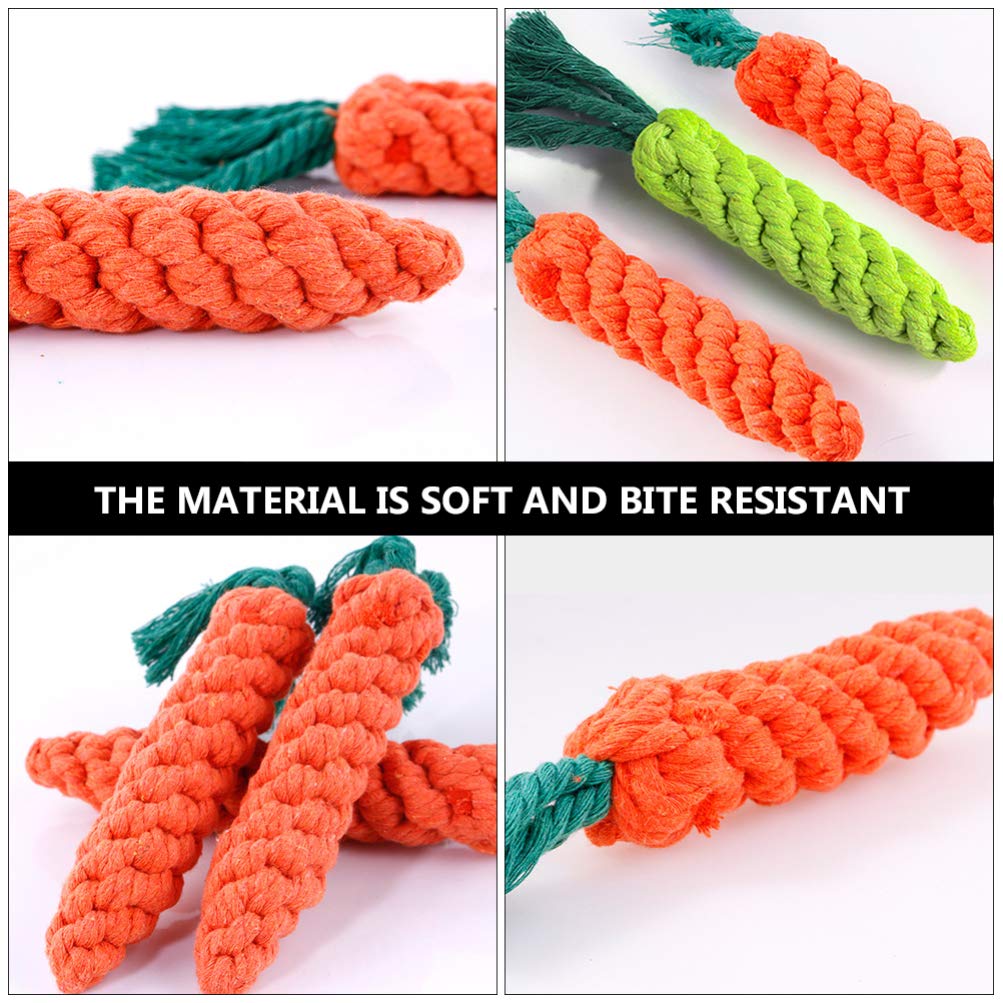 Durable Balacoo Carrot-Shaped Dog Rope Toy for Aggressive Chewers - Tug of War & Teeth Cleaning Chew Toy for Puppies - Perfect for Playtime, Training, and Dental Health
