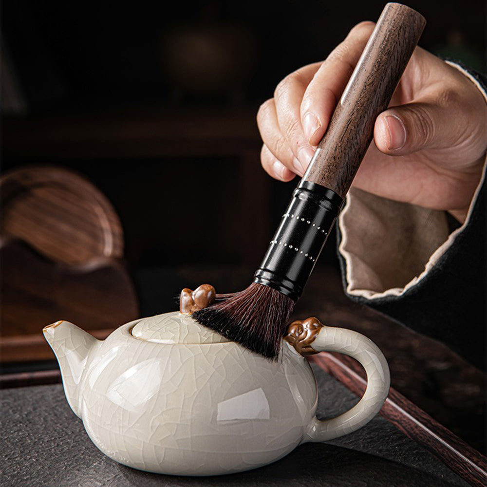 Premium Walnut Tea Set with Coaster - Handcrafted Wooden Tea Accessories for Tea Lovers - Perfect for Afternoon Tea, Gifts & Home Decor