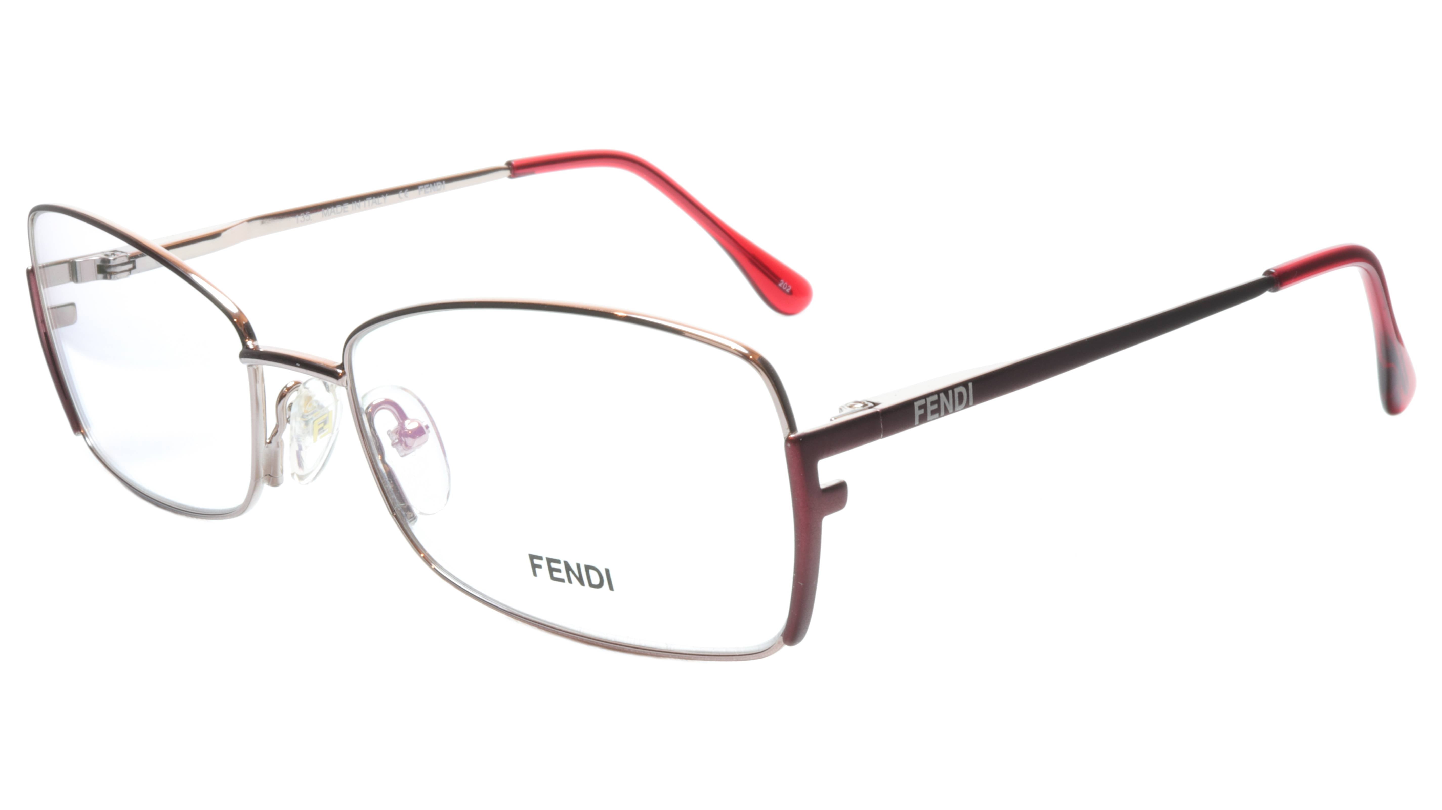 FENDI F959 (688) Metal Eyeglasses Frame - Shiny Rose Gold, Made in Italy, Size 54-16-135, 33mm Bridge - Luxury Designer Sunglasses for Women & Men, Perfect for Everyday Wear & Fashion Accessories