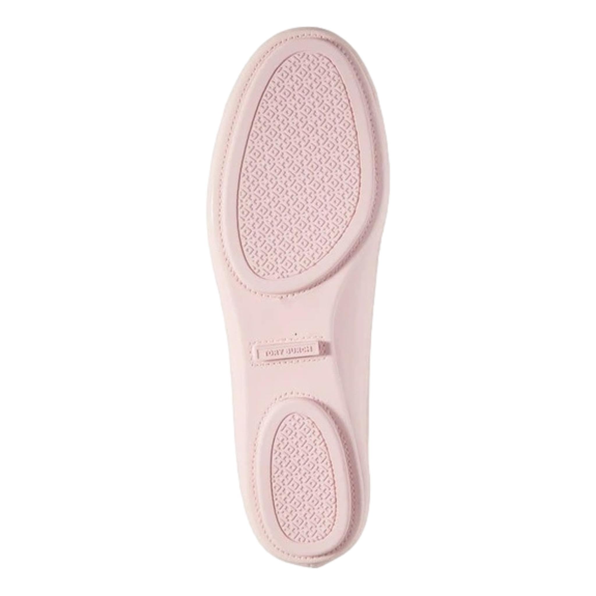 Tory Burch Minnie Travel Ballet Flats - Soft Patent Leather in Petunia Pink | Women's Size 8.5 (US) | Comfortable Logo Flat Shoes for Work, Travel & Everyday Wear