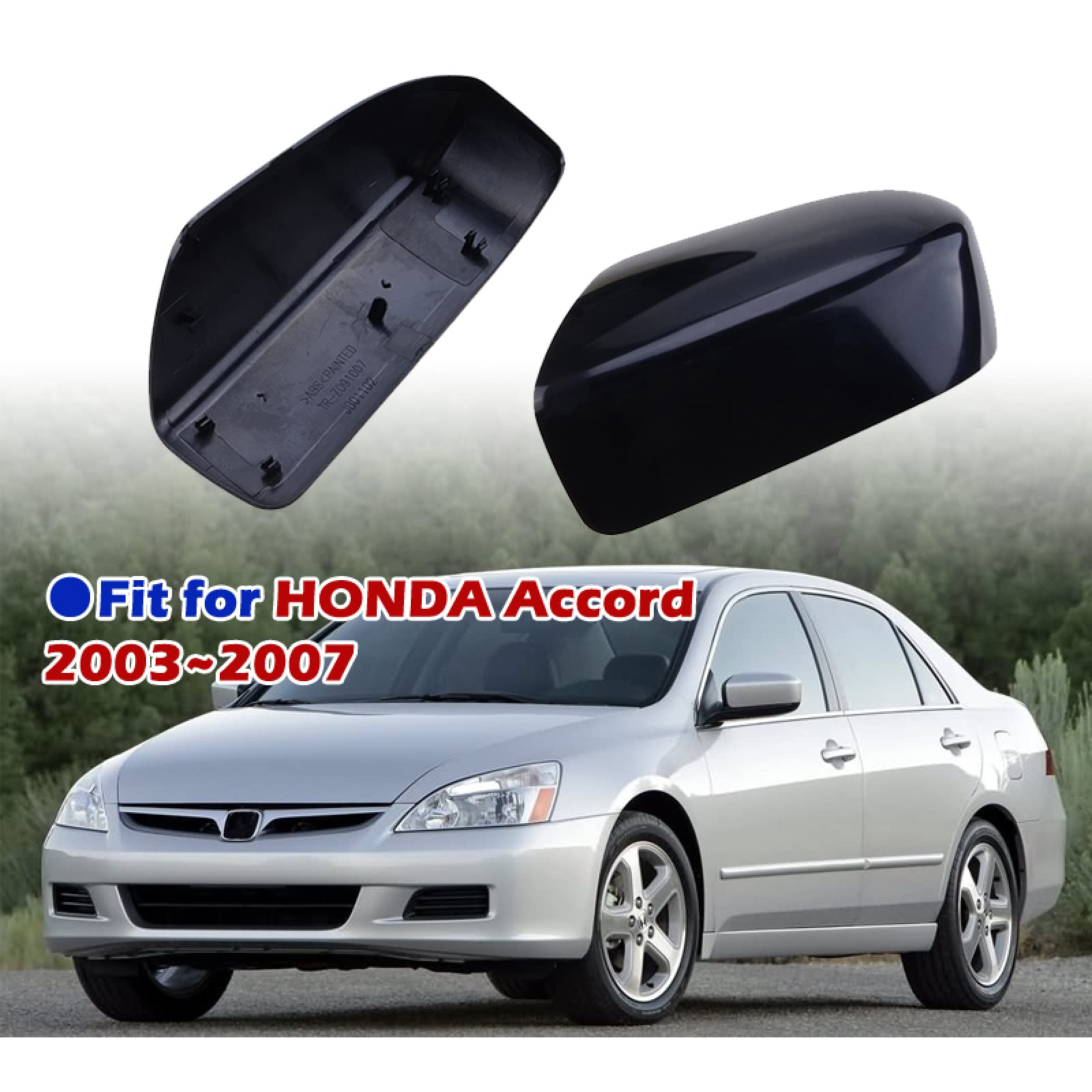 Honda Accord 2003-2007 Car Mirror Cover - Side Rearview Wing Mirror Cap Replacement Accessories | Exterior Protection for Parking & Daily Driving
