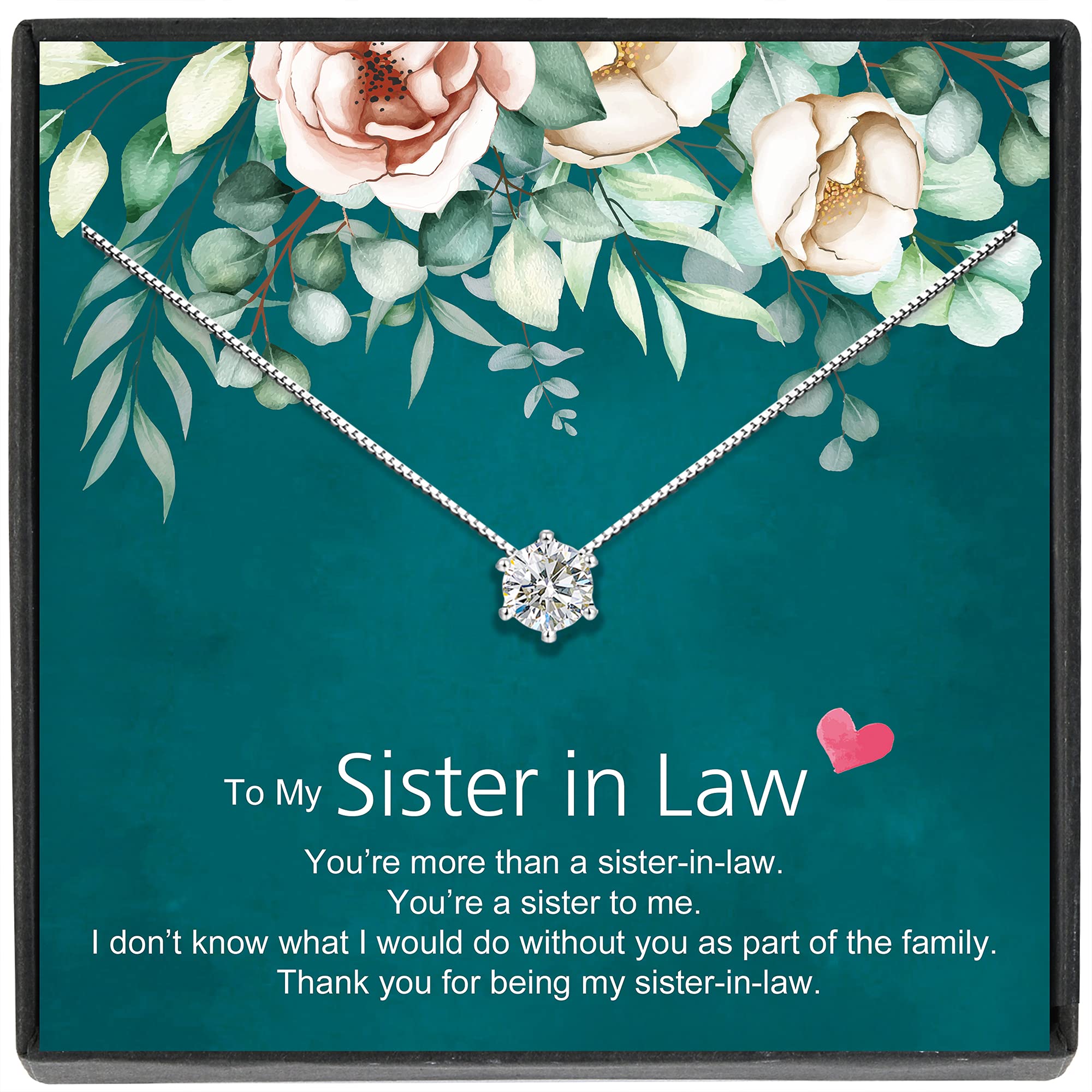 Sterling Silver Cubic Zirconia Necklace for Women - Elegant Jewelry Gift for Christmas, Mother's Day, Anniversary & Birthday | Perfect for Parties, Weddings & Special Occasions