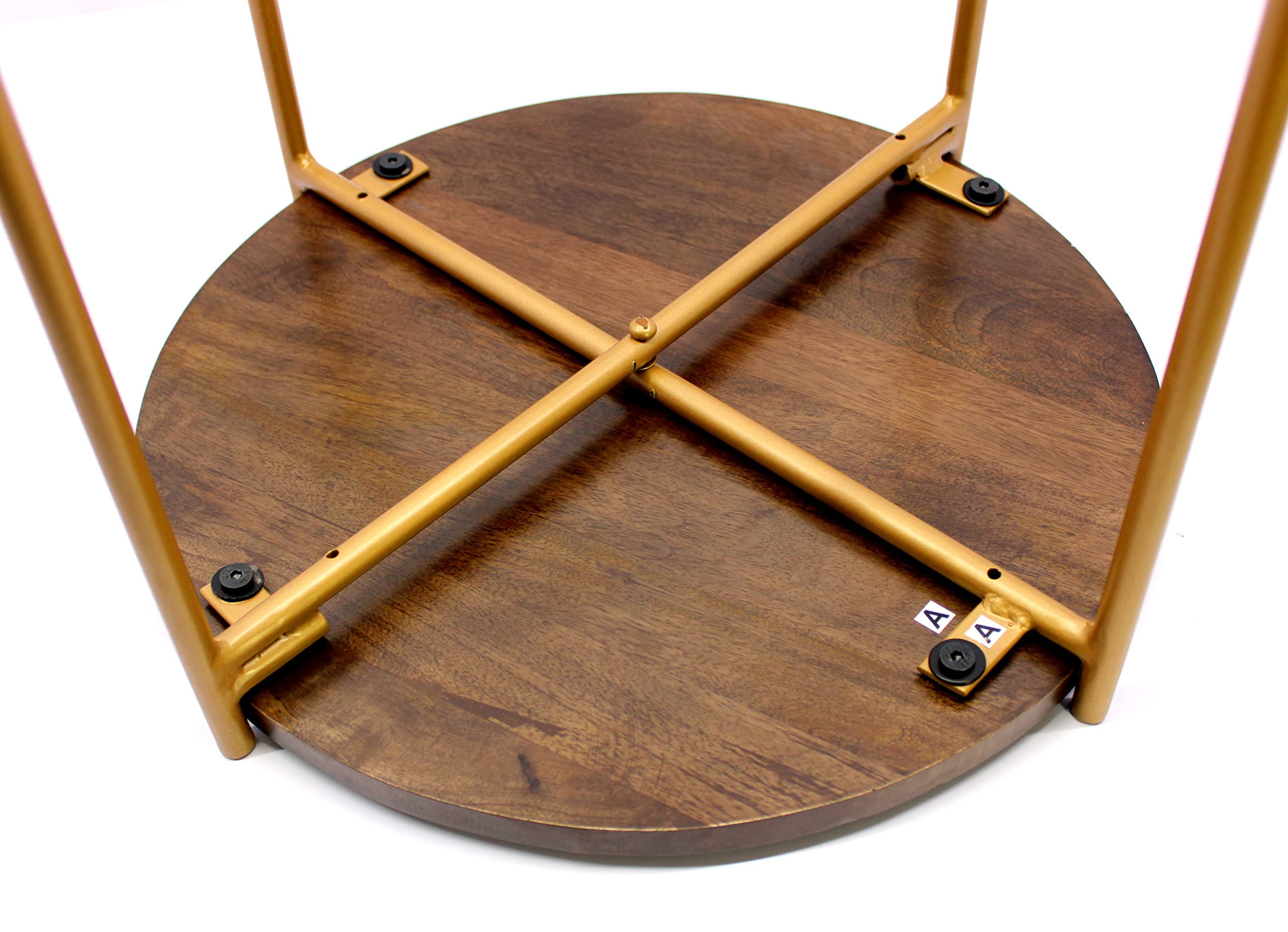 Round Corner Wood Coffee Table - 21