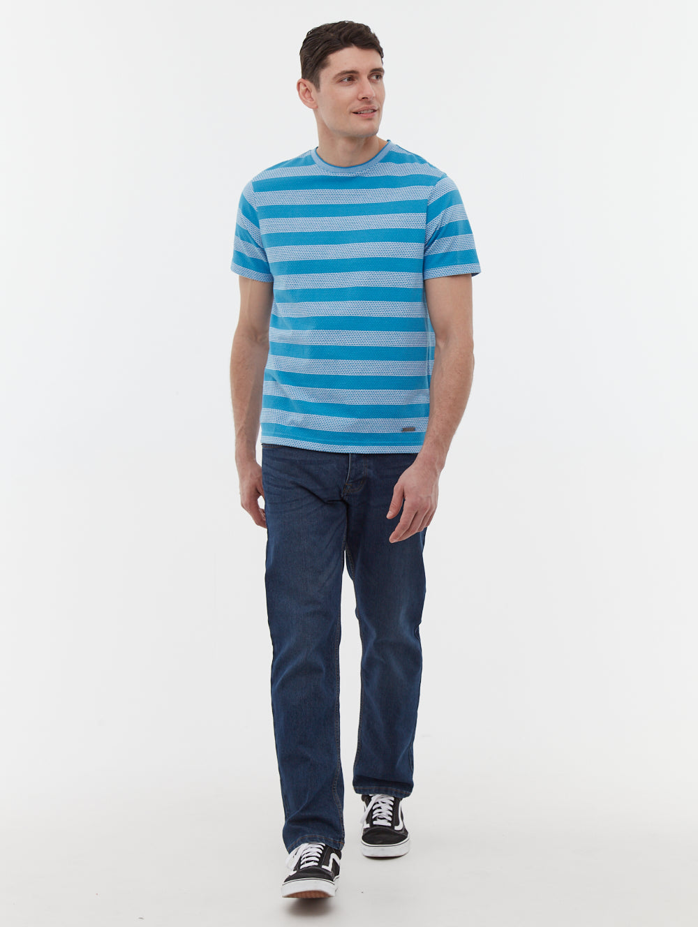 Pendari Block Stripe T-Shirt for Men - Casual Short Sleeve Cotton Tee - Perfect for Everyday Wear, Street Style & Summer Outfits