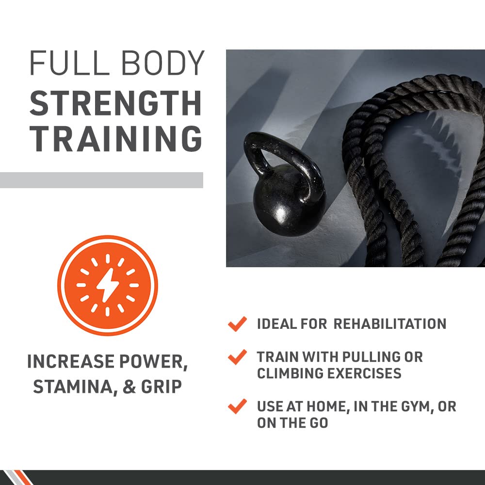 Body Sport Training Rope - Thick Battle Rope for Home & Gym Workouts | Durable Poly-Twine Exercise Rope for Indoor & Outdoor Fitness Training | Perfect for CrossFit, HIIT, Strength and Endurance Workouts