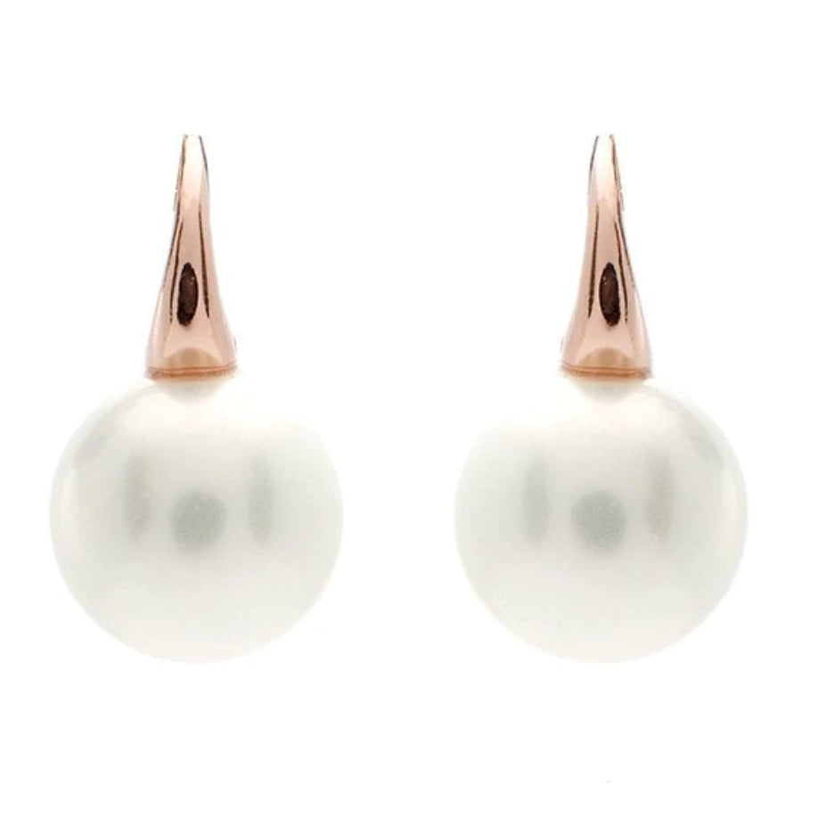 12mm Sybella Pearl Earrings for Women - Classic White Pearl Stud Earrings for Daily Wear, Wedding, Party & Gift Giving