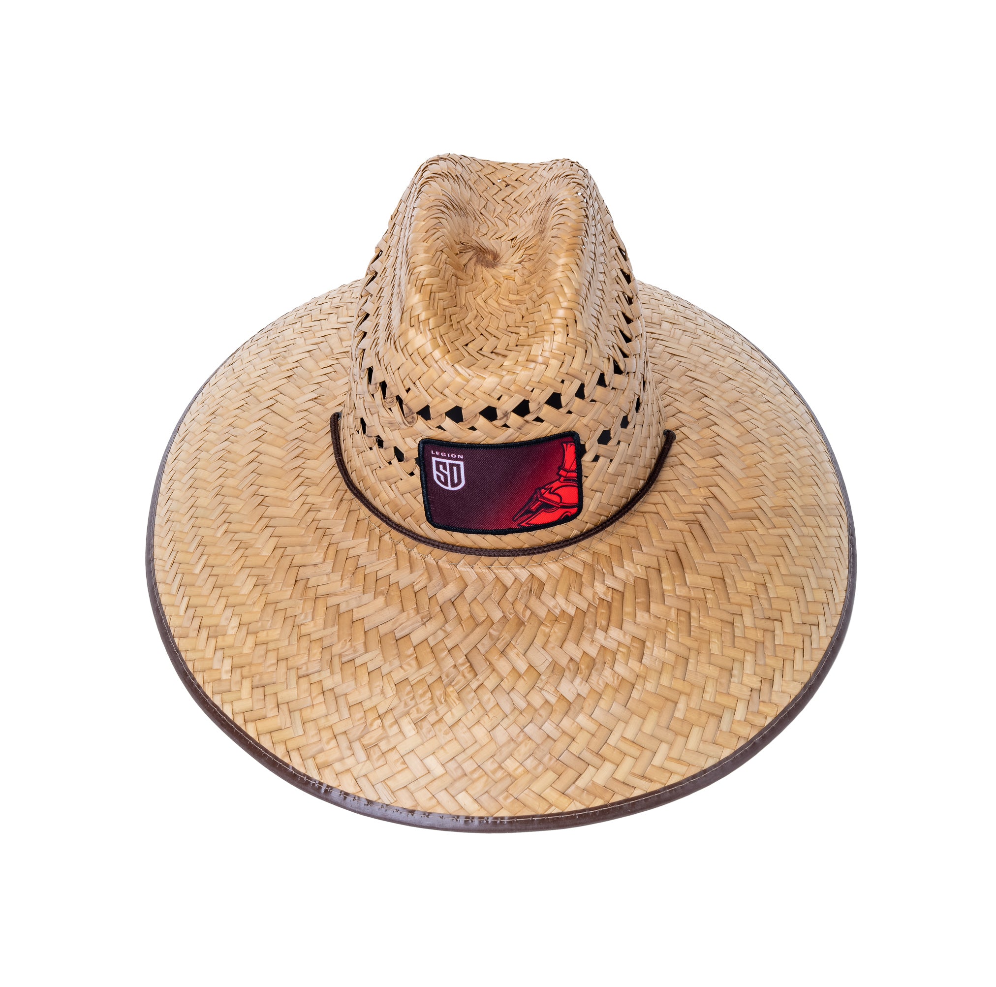 SD Legion Wide Brim Straw Patch Hat - UPF 50+ Sun Protection for Men & Women - Perfect for Beach, Hiking, and Outdoor Adventures