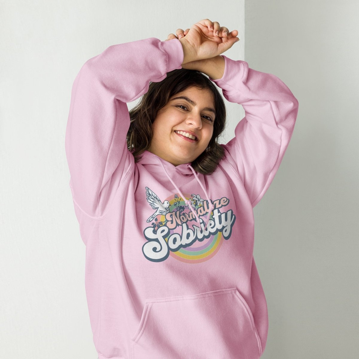 Normalize Sobriety Unisex Hoodie - Comfortable & Stylish Sober Living Apparel for Men & Women - Perfect for Recovery Meetings, Casual Wear & Everyday Outfits