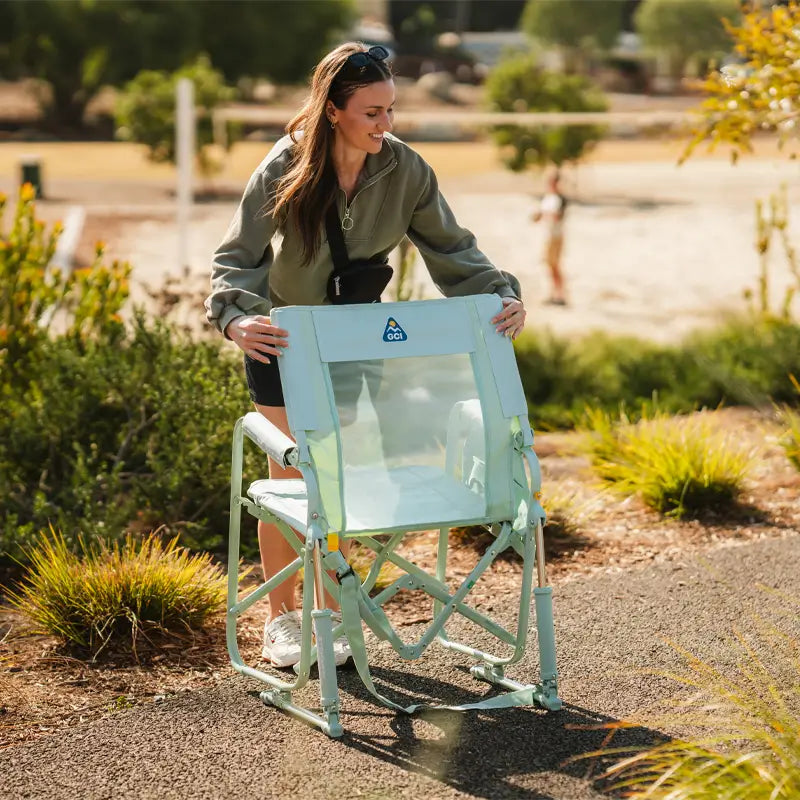 Stowaway Rocker™ - Compact Folding Rocking Chair for Camping, Travel & Small Spaces - Portable Outdoor Rocker for Patio, RV, Apartment & Nursery - Lightweight & Easy to Store