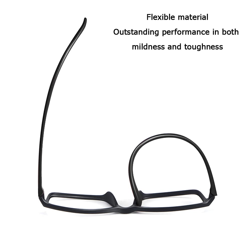 Blue Light Blocking Reading Glasses - Lightweight Anti Eye Strain Computer Glasses with Spring Hinge for Men & Women - Perfect for Office Work, Screen Time, and Digital Eye Fatigue Relief