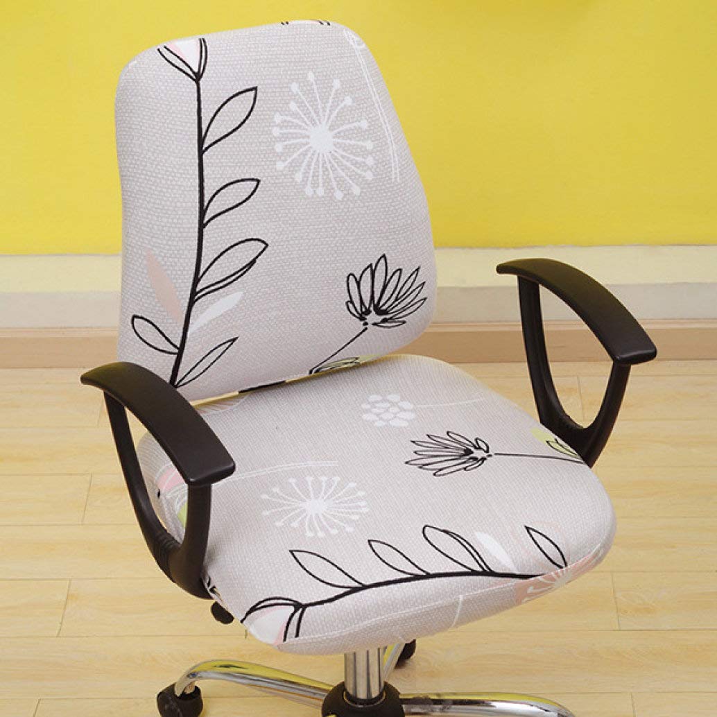 LUCACO Office Chair Cover - Split Design Protective Seat Cover | Stretchable Polyester Universal Desk & Task Chair Slipcover | Fits Swivel & Rolling Chairs | Perfect for Home Office, Conference Rooms & Workspaces