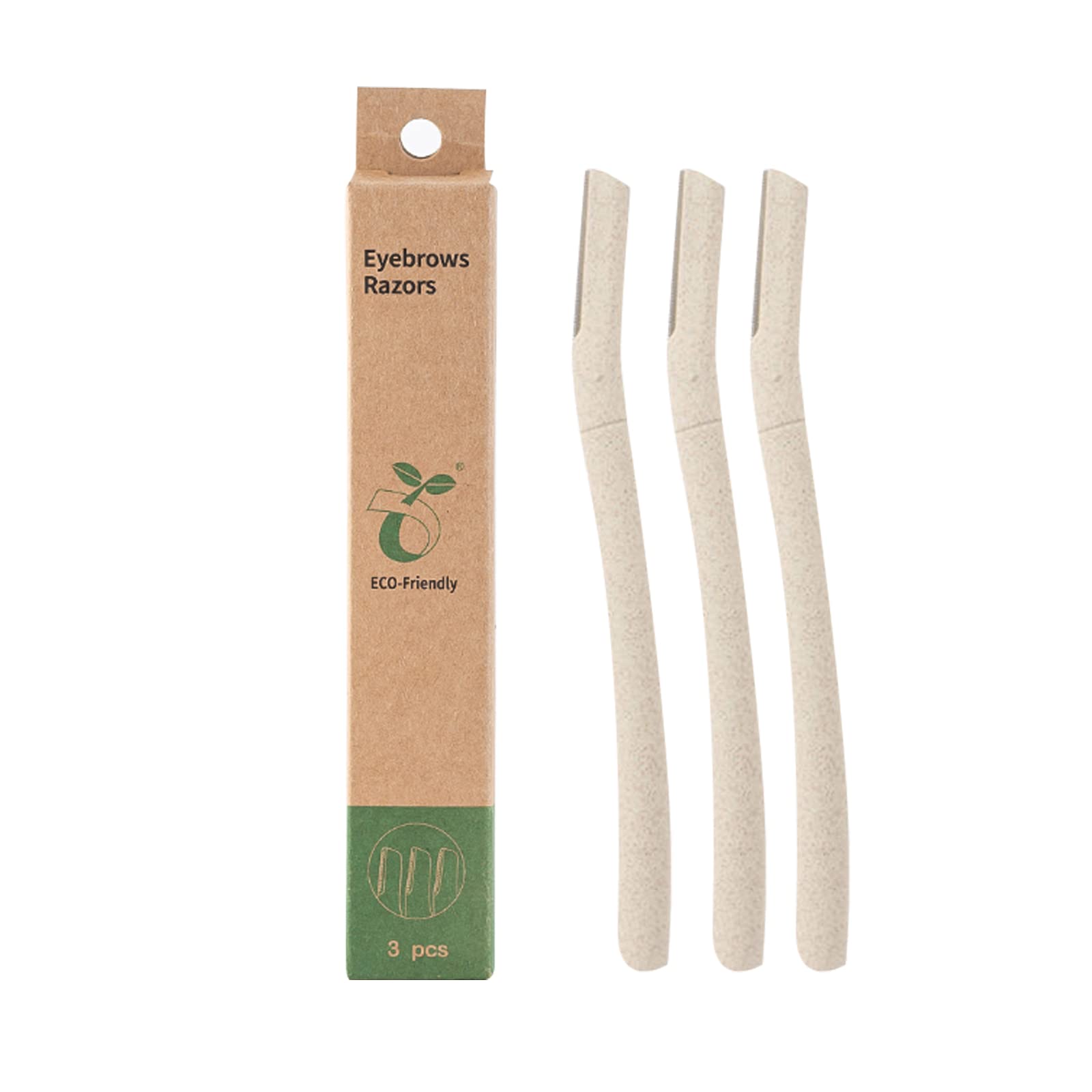 Eco-Friendly Eyebrow Trimmer & Facial Hair Remover for Women & Men - 3PC Set with Safety Cover, Recycled Material | Perfect for Travel, Grooming & Sensitive Skin Care