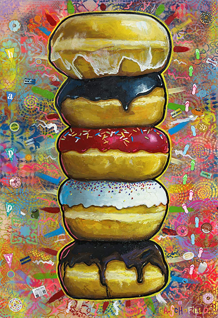 500-Piece Donut-Themed Jigsaw Puzzle for Adults & Kids - 17x22 Inch Large Puzzle - Perfect for Family Game Night & Stress Relief
