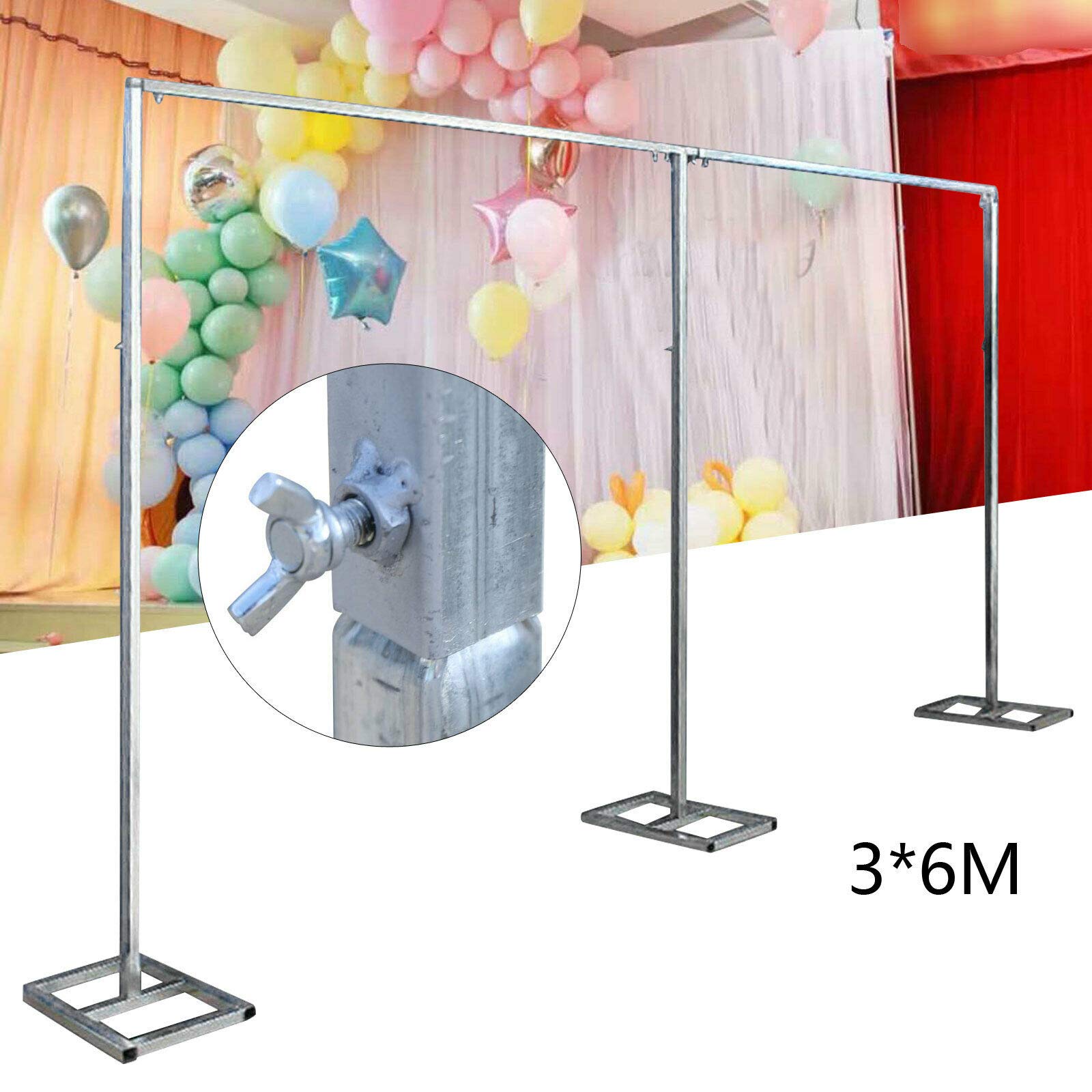 Gdrasuya10 Stainless Steel Wedding Arch Backdrop Stand Kit - Rectangle Pipe Frame for Business Celebrations, Birthday Parties & Outdoor Events | Perfect for Wedding Decorations, Anniversary Photos, and Party Backgrounds