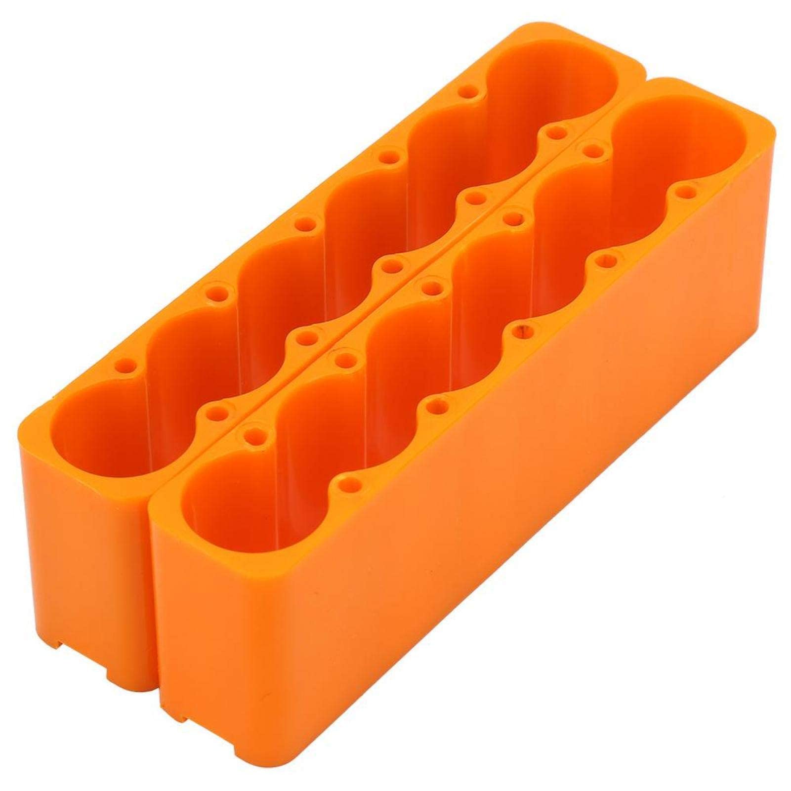 Fafeicy 2PCS Adjustable Plastic Battery Clamp Holder for Industrial Pack Spot Welding (6-Section) - Secure Battery Connections for DIY Projects, Solar Power Systems, and Automotive Repairs