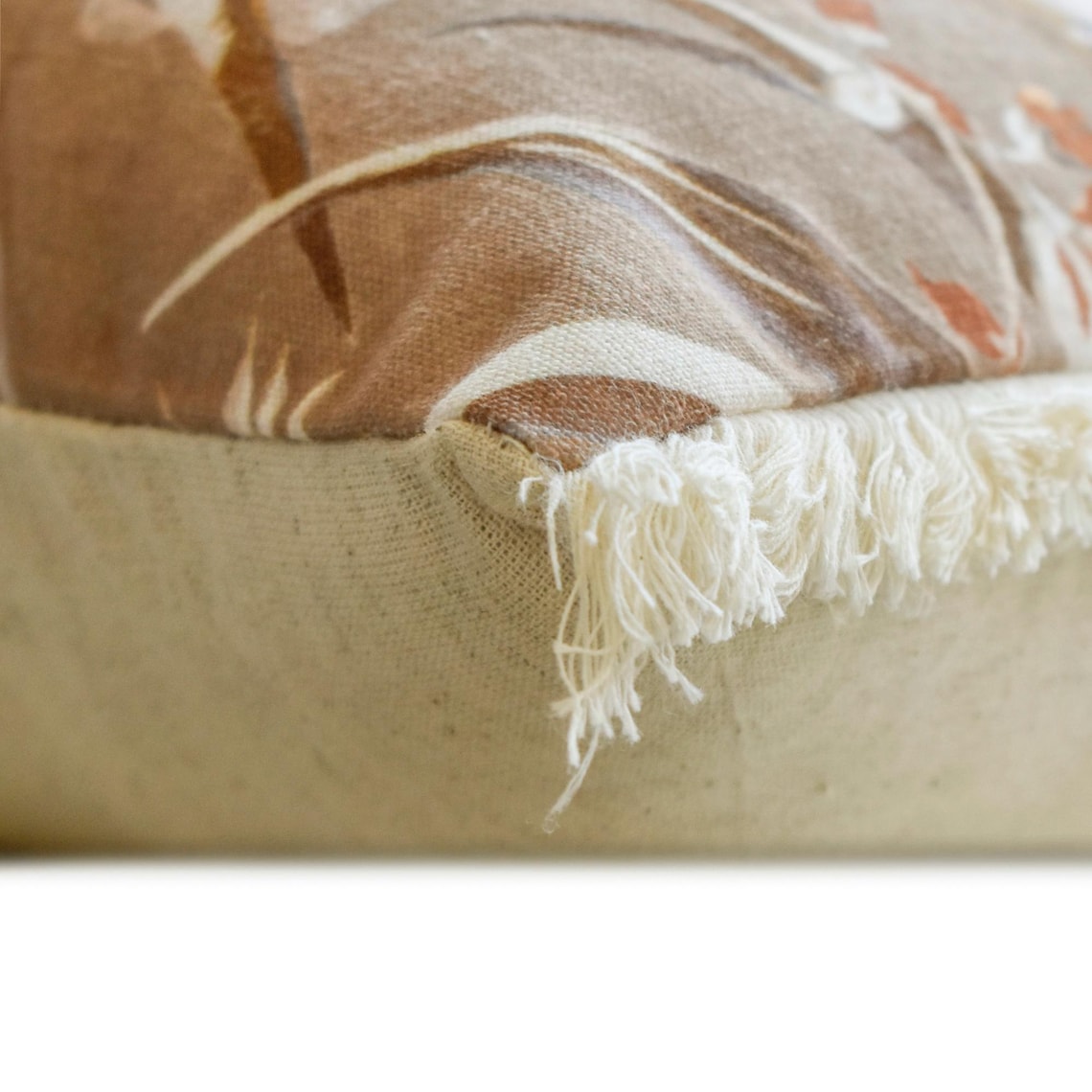 Autumn Cockatoo Brown Cotton Decorative Lumbar Pillow Cover - Soft Home Decor for Living Room, Bedroom, Sofa & Couch