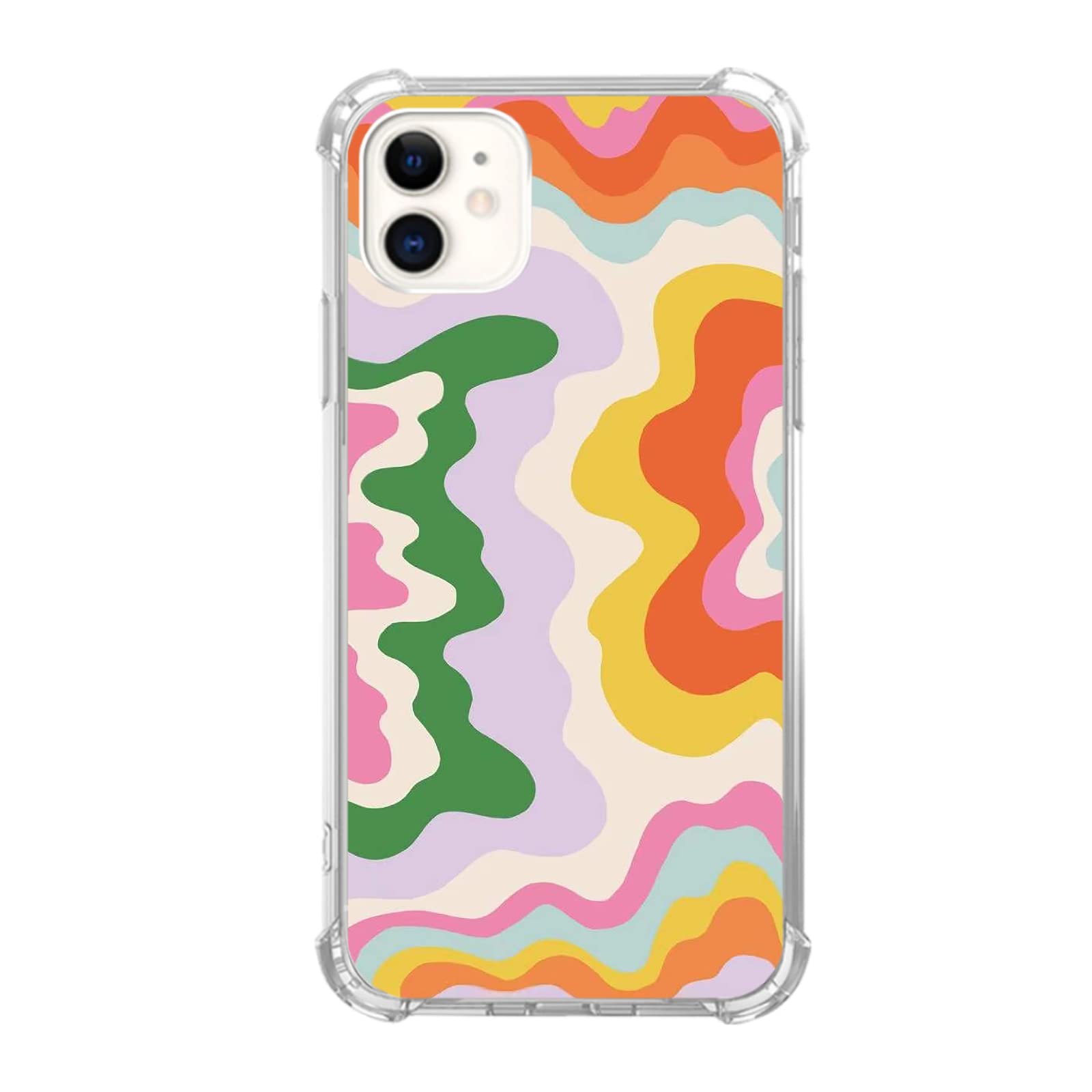 Groovy Swirls Colorful iPhone 11 Case - Aesthetic TPU Bumper Cover with Artistic Design | Perfect for Everyday Protection & Style