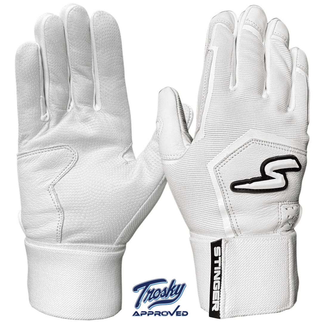 Premium Winder Series Batting Gloves - White Out Baseball & Softball Gloves for Hitting, Training & Games - Breathable & Durable Batting Gloves for Men & Women