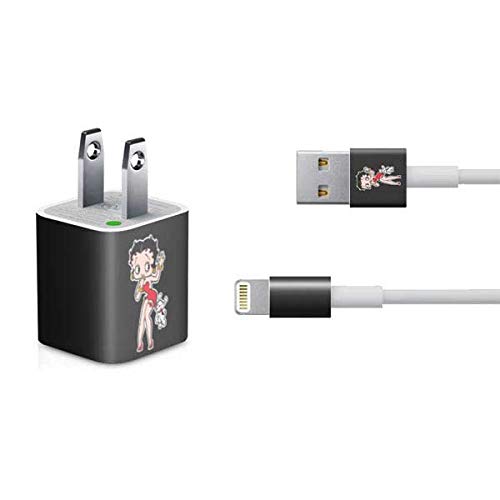 Officially Licensed Betty Boop with Puppy Design iPhone Charger Skin (5W USB) - Protective Decal Compatible with Apple Devices - Perfect for Home, Office & Travel Accessories