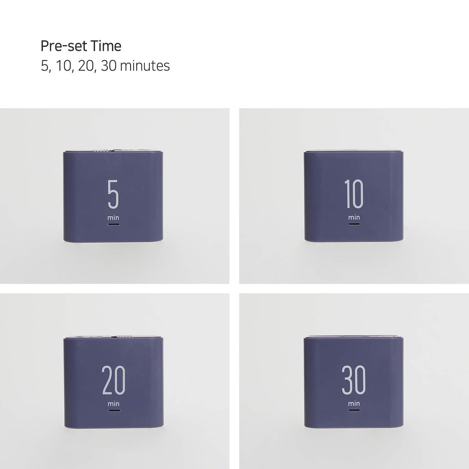 Mooas Cube Timer Bundle - Coral (10, 30, 50, 60 Minutes) & Violet (5, 10, 20, 30 Minutes) - Visual Time Management Tool for Study, Cooking, Workout, Kids Activities - Perfect for Classroom, Office, Kitchen & Home Organization
