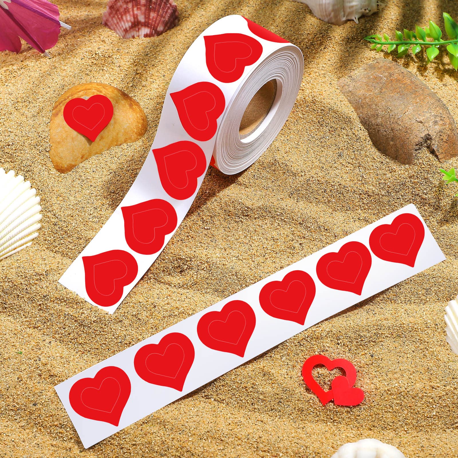500 Pieces Tanning Stickers for Body - Self-Adhesive Sunbathing Decals with Heart Pattern for Tanning Beds, Outdoor & Indoor Use - Perfect for Salon Supplies, Beach, Pool Parties & Summer Activities