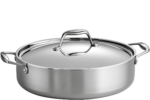 Tramontina 6 Quart Enameled Cast Iron Braiser with Lid - Perfect for Slow Cooking, Braising, and Roasting in the Oven or Stovetop