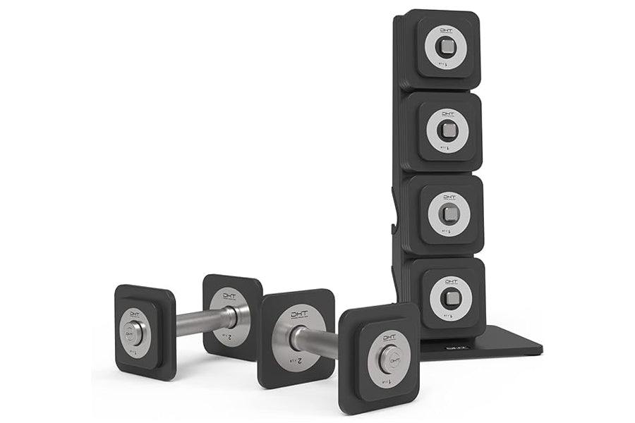 Warrior D22.5 Adjustable Dumbbell Set - 5-25 lbs Adjustable Weight Dumbbells for Home Gym, Strength Training & Full Body Workout - Perfect for Small Spaces & Beginners