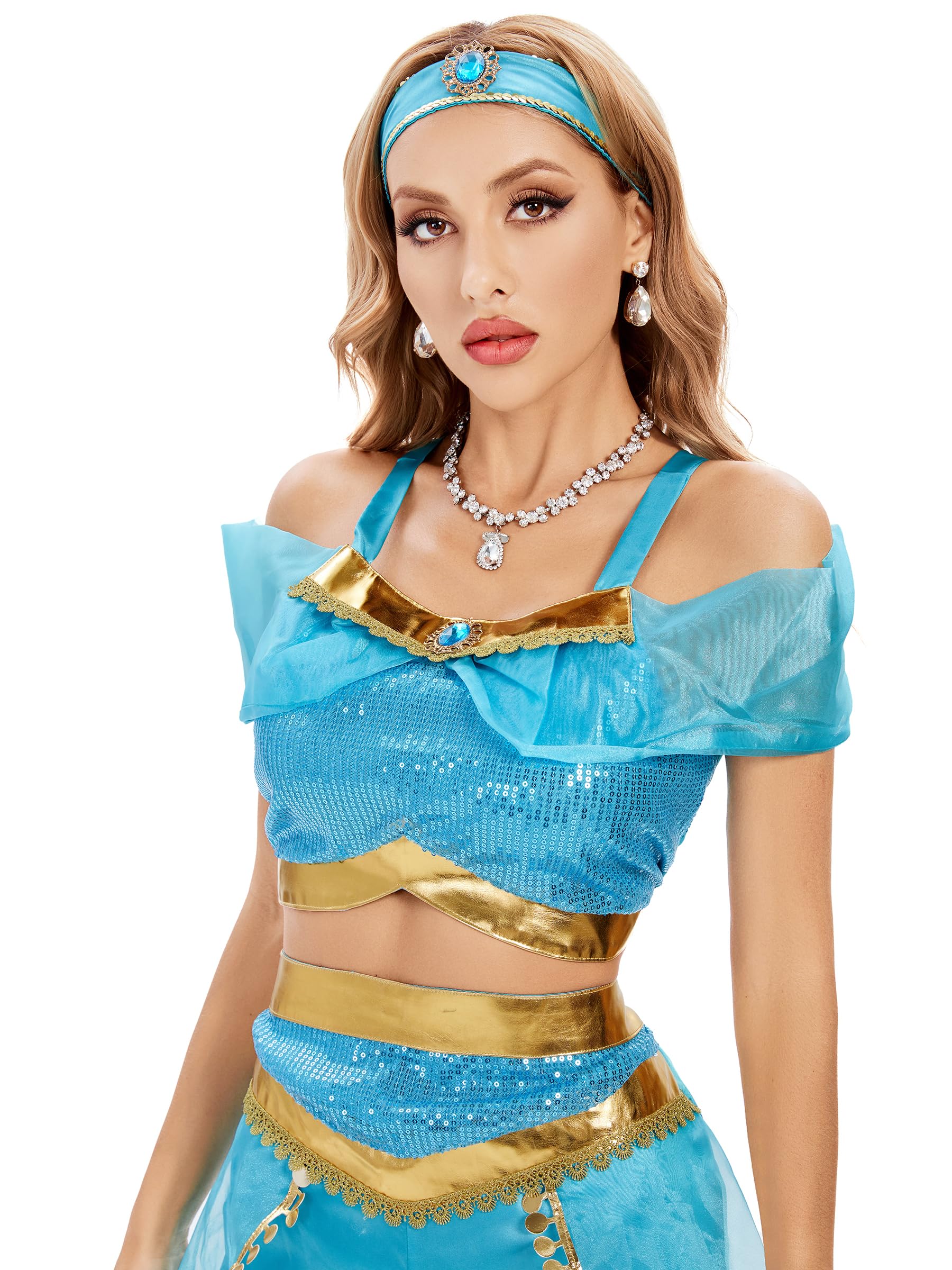Funna Women's Princess Costume Dress - Elegant Halloween, Cosplay & Party Outfit for Women - Perfect for Costume Parties, Themed Events & Dress-Up Fun
