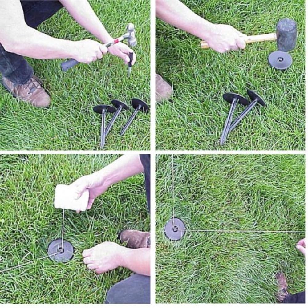 Newstripe Athletic Field Layout Kits - Durable Nylon Marking System for Football, Baseball, Soccer Fields | Professional Sports Field Line Striping Tools | Reusable USA-Made Equipment for Perfect Straight Lines | Ideal for School, Park & Professional Sports Field Maintenance