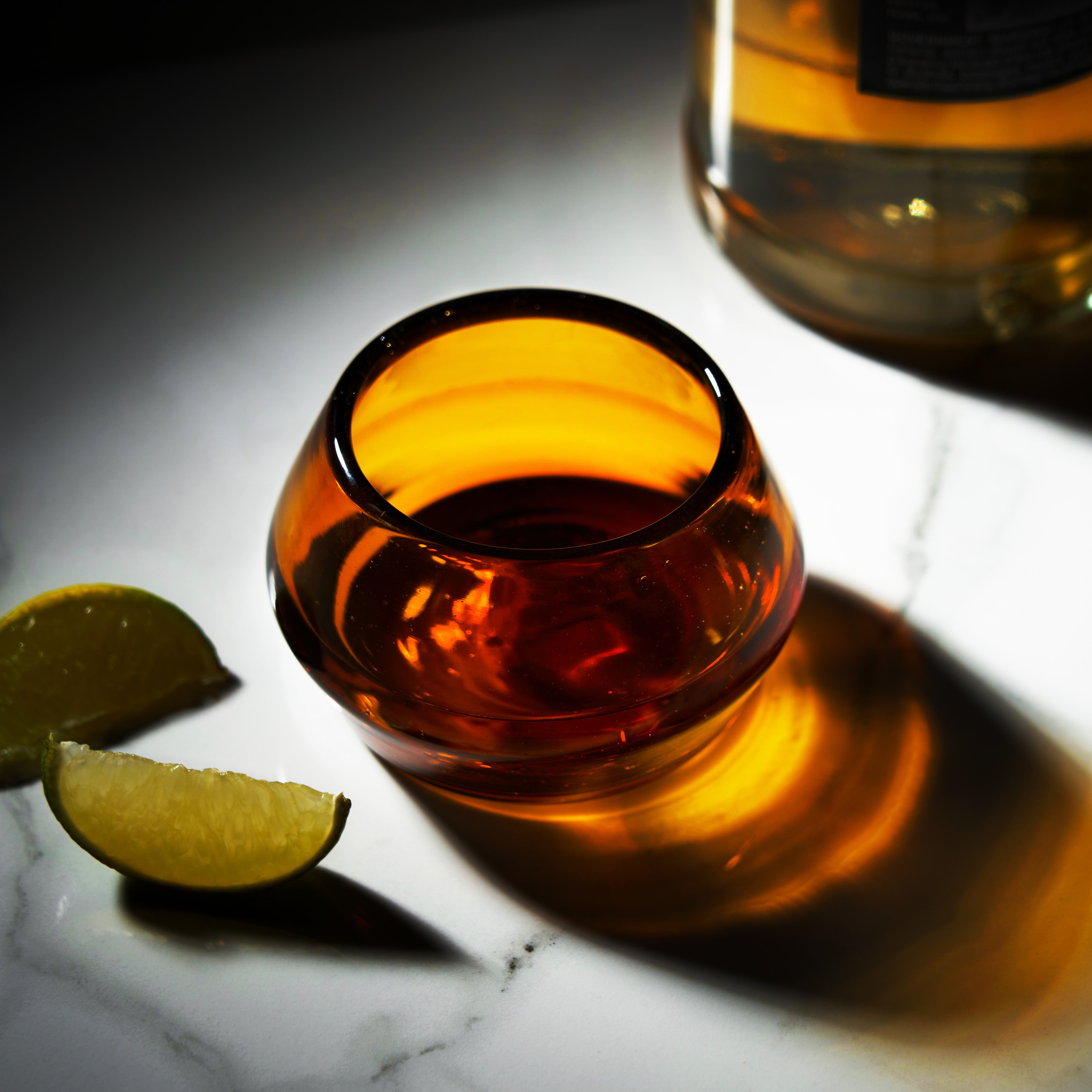 Premium Amber Tequila Copita Glass Set - Authentic Mexican Style for Sipping Tequila, Mezcal & Spirits - Perfect for Tasting, Gifting & Home Bar Decor
