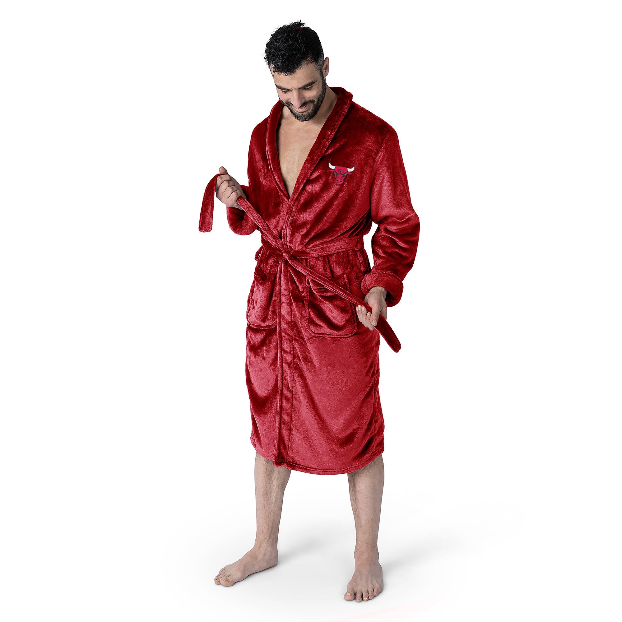Premium NBA Silk Touch Bath Robe for Men - Soft & Luxurious Large/X-Large Size - Perfect for Spa, Lounging & Post-Shower Comfort