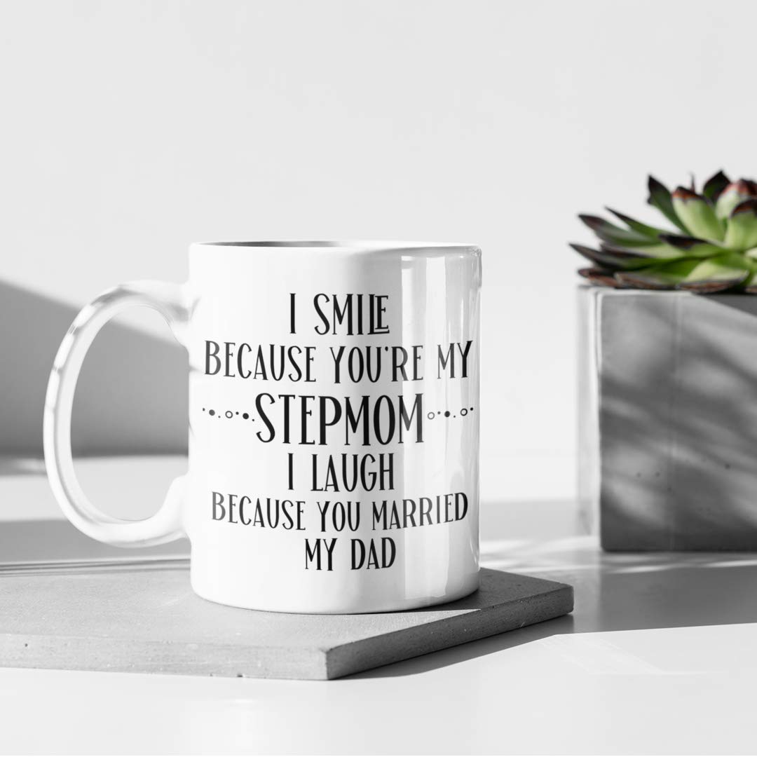 Step Mom Mug - Personalized Birthday Gift from Stepdaughter, Tea Cup for Stepmom, Christmas & Mother’s Day Gift for Her, Perfect for Coffee, Tea, or Hot Chocolate Moments
